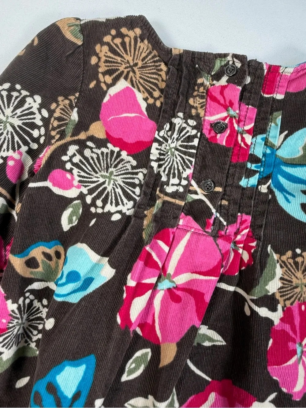BABYGAP Toddler Girl Floral Cottagecore Butterfly Pinwale‎ Corduroy Dress 18-24M